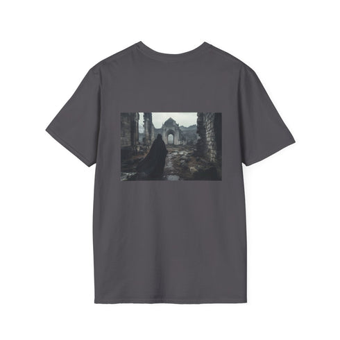 Cloaked Figure Mysterious Ruins T-shirt