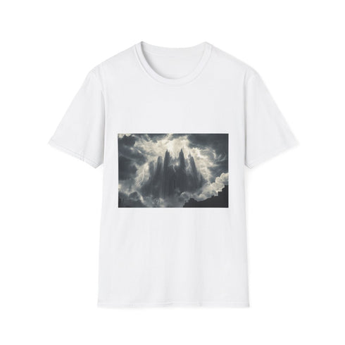 Cloud Cathedral Struck by Lightning Graphic Unisex Softstyle T-Shirt - Front View