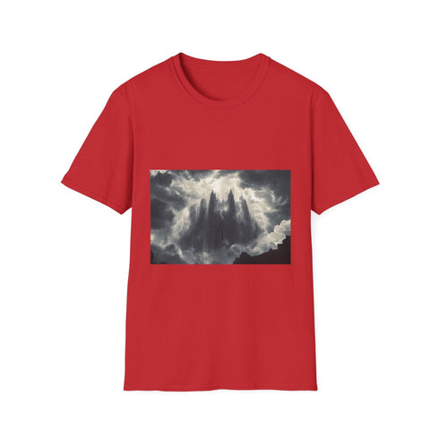 Cloud Cathedral Struck by Lightning Graphic Unisex Softstyle T-Shirt - Red Variant