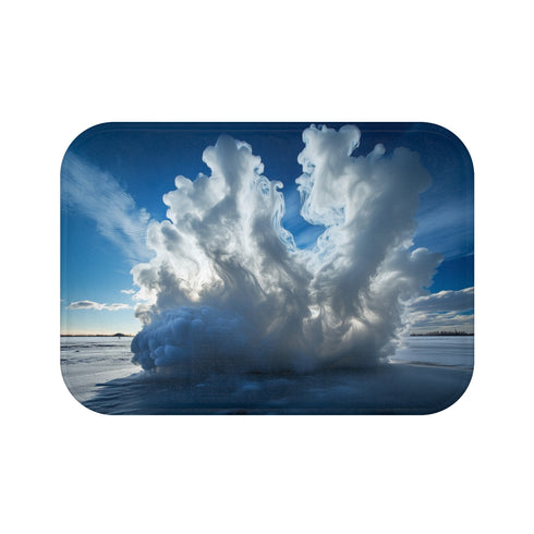"Cloud Ocean Frozen Smoke Bathmat"