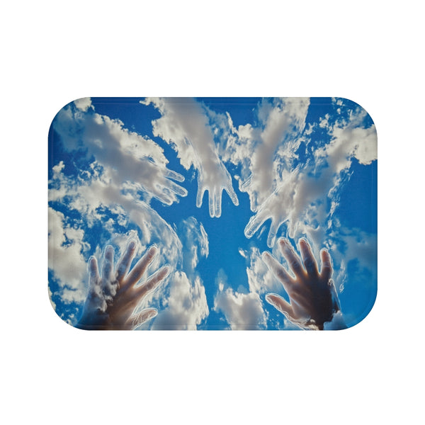 Cloudy Hands Bath Mat Design