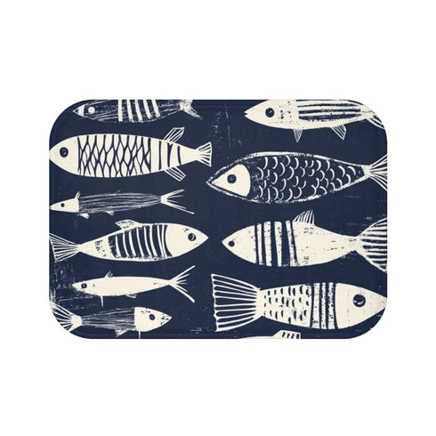 "Coastal Charm Bath Mat"