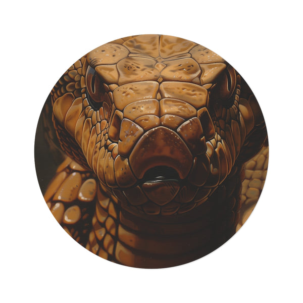 "Cobra Painting Round Rug"