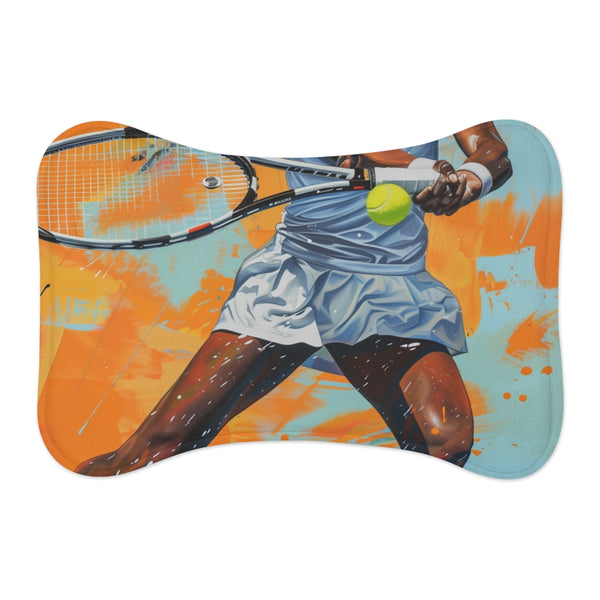 "Coco Gauff Pet Mat: Playful Pawprints"