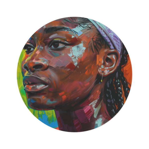 "Coco Gauff Round Rug Masterpiece"