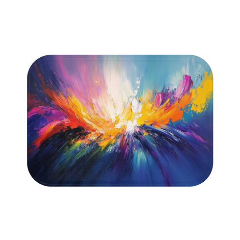 "Color Blast Abstract Bath Mat"