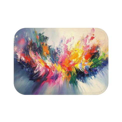 "Color Burst Abstract Bath Mat"
