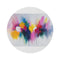 "Color Burst Abstract Round Rug"