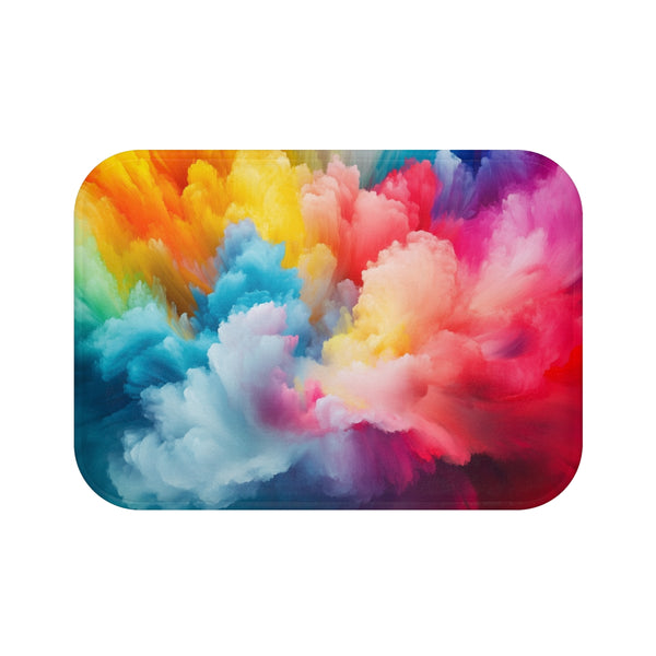 "Color Explosion Abstract Bath Mat"