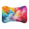 "Color Explosion Pet Mat: Abstract Vibrant Design"