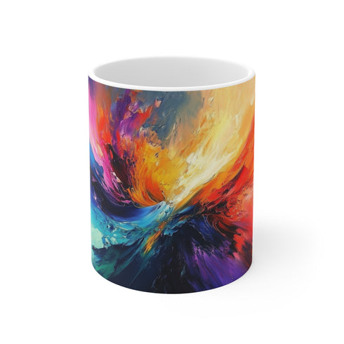 "Colorful Abstract Burst Coffee Mug"