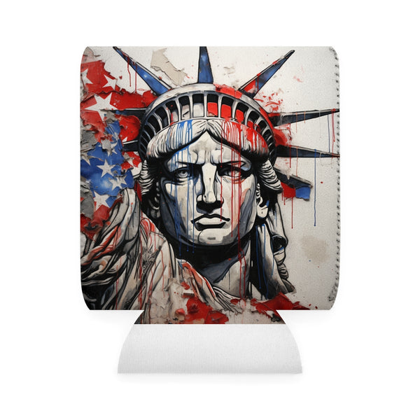 Colorful American Flag Can Cooler