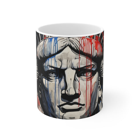 "Colorful American Flag Coffee Mug"