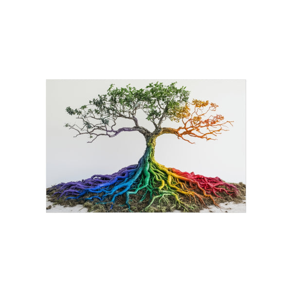 "Colorful Binary Tree Roots Poster"
