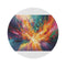 "Colorful Burst Abstract Round Rug"