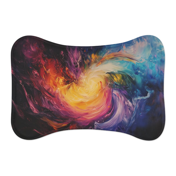 Colorful Chaos Pet Mat: The ultimate swirling vortex of colors for your furry friend's comfort and style.
