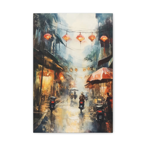 "Colorful Streets of Hanoi Vietnam"