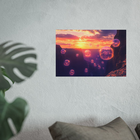 Colorful Sunset Canyon Jelly Poster