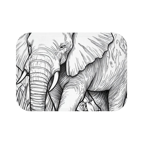 Colouring Pictures for an Adult Co Luxury Memory Foam Bath Mat - Top View
