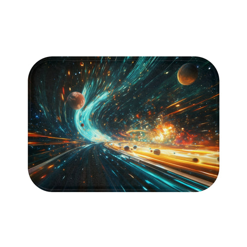 "Comet Traffic Bath Mat Design"