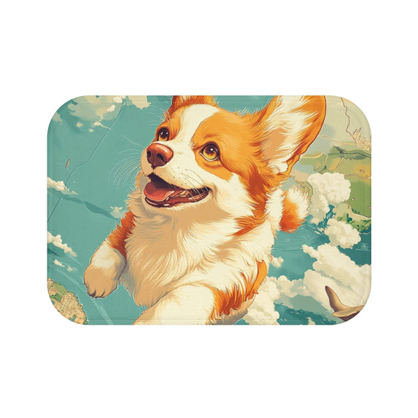 "Corgi Kingdom Adventure Bath Mat"