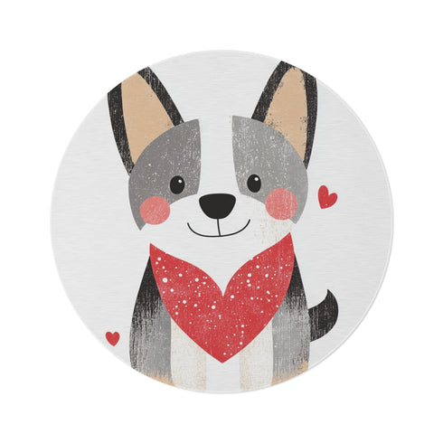 Corgi Love Round Rug