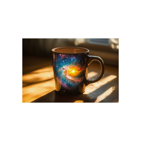 "Cosmic Coffee Mug Art Design"