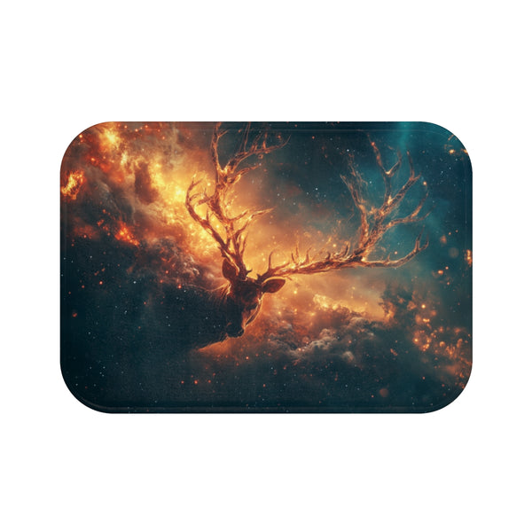 Cosmic Deer Lava Antlers Bathmat