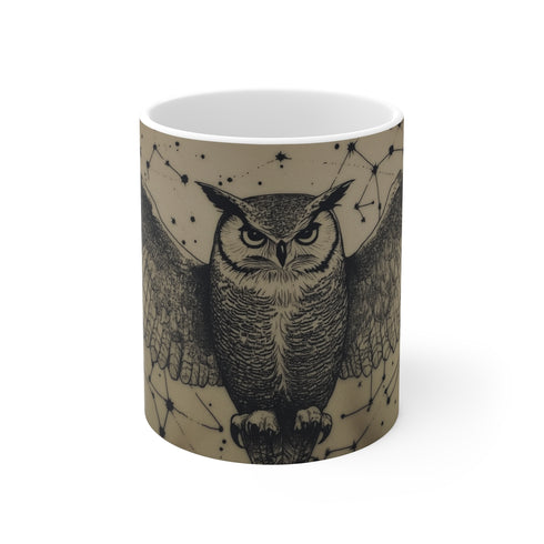 Cosmic Owl Constellation Wings Mug