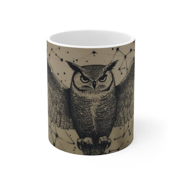 Cosmic Owl Constellation Wings Mug