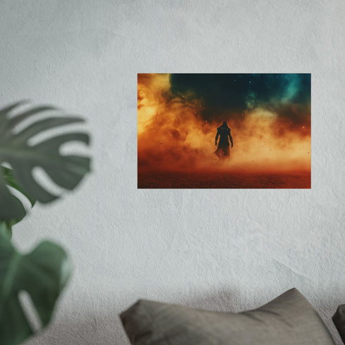 Cosmic Sandstorm Warrior Art Poster