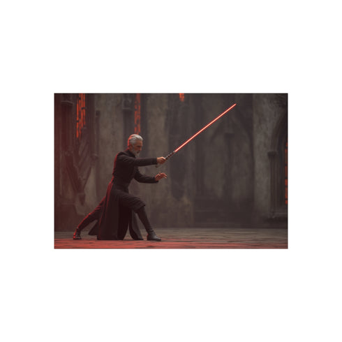"Count Dooku Curved Lightsaber Poster"