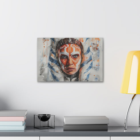 Courageous Jedi Ahsoka Tano Canvas Print for Star Wars Fans