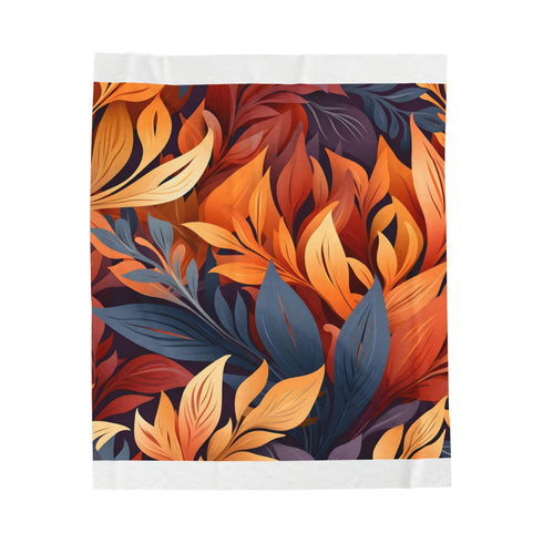 "Cozy Autumn Foliage Blanket"