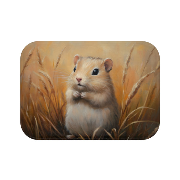 "Cozy Gerbil Art Bath Mat"