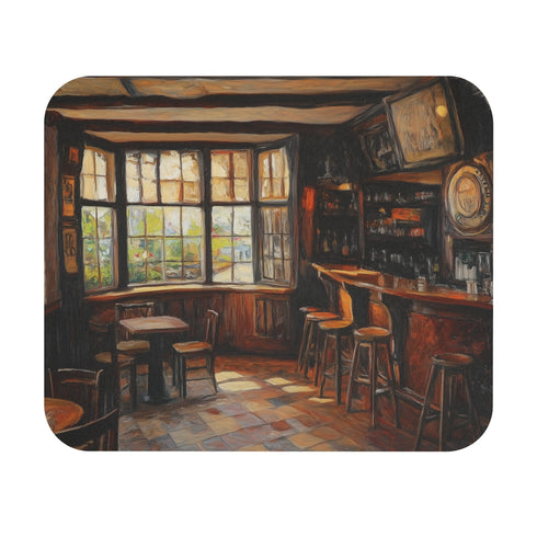 Cozy Pub Scene Mouse Pad