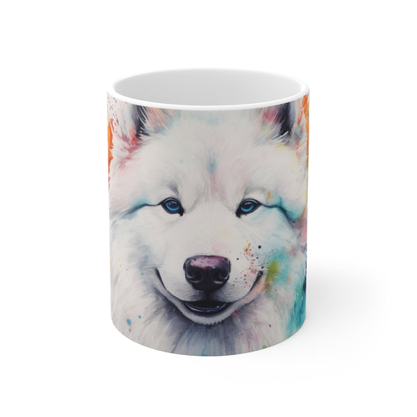 "Cozy Samoyed Coffee Companion"