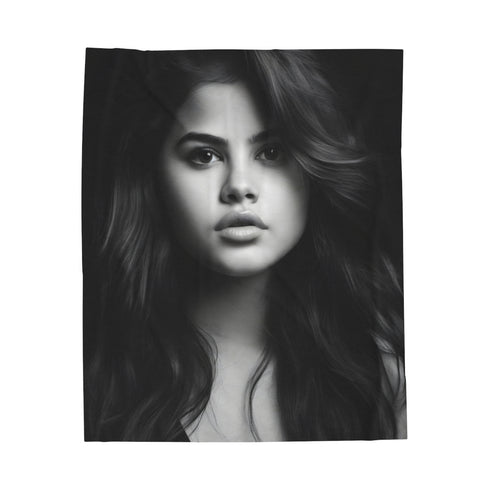 "Cozy Selena Plush Blanket: Wrap Yourself in Music"