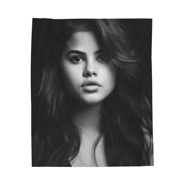 "Cozy Selena Plush Blanket: Wrap Yourself in Music"