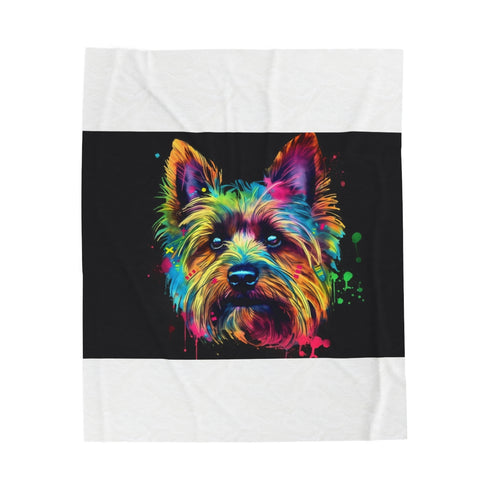 "Cozy Yorkshire Terrier Plush Blanket"