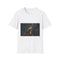 Cracked Earth with Glowing Veins Graphic Unisex Softstyle T-Shirt - Front View