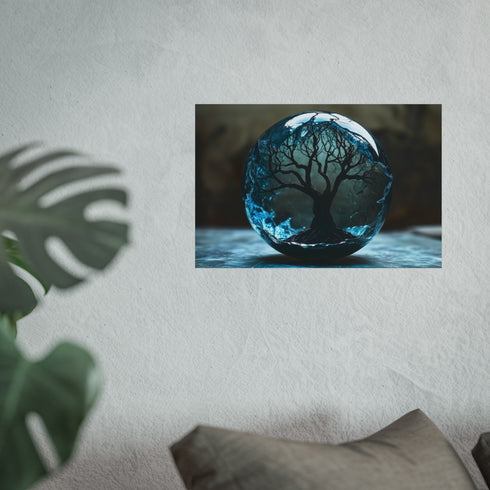 Cracked Glass Sphere: Tree of Life