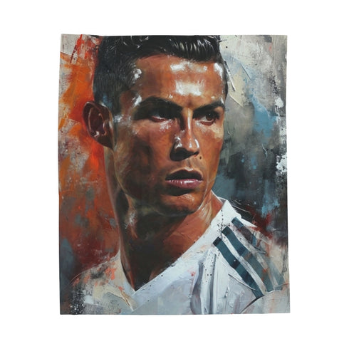 "Cristiano Ronaldo Plush Blanket: Cozy Up with a Legend!"