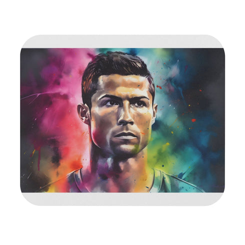 Cristiano Ronaldo Watercolor Neon Mousepad