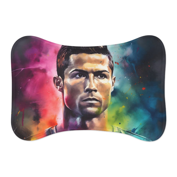 "Cristiano Ronaldo Watercolor Pet Mat"