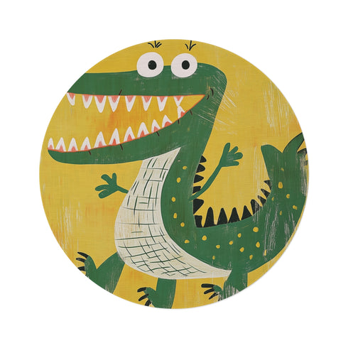 Crocodile Chic Round Rug