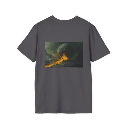 Crumbling Planet Golden Lava T-shirt