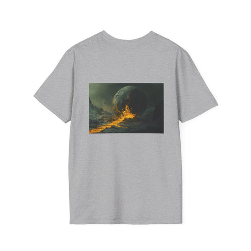 Crumbling Planet Golden Lava T-shirt