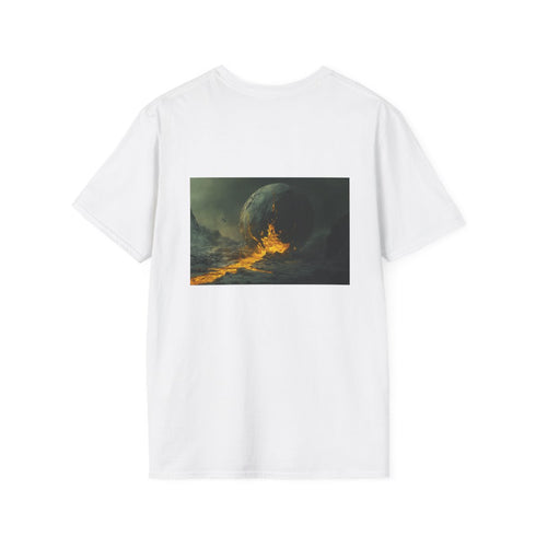 Crumbling Planet Golden Lava T-shirt
