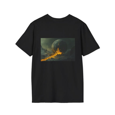 Crumbling Planet Golden Lava T-shirt